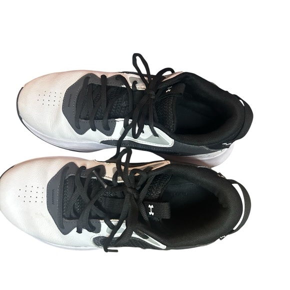 Under Armour Basketball Shoes Black white high top size 9 - Picture 3 of 11
